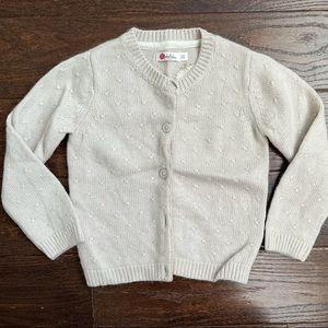 Baby Boden size 3-4 ivory angel wing cardigan